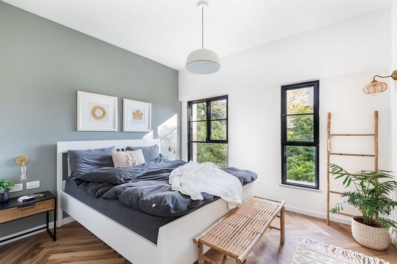 חדר שינה פונה לירוק