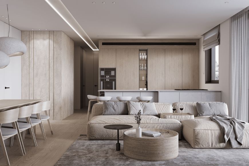 סלון בהיר, עיצוב: FT Design, צילום: איל תגר